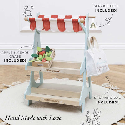 Le Toy Van Wooden Market Stall & Fruit Play Food Crate - Swanky Boutique