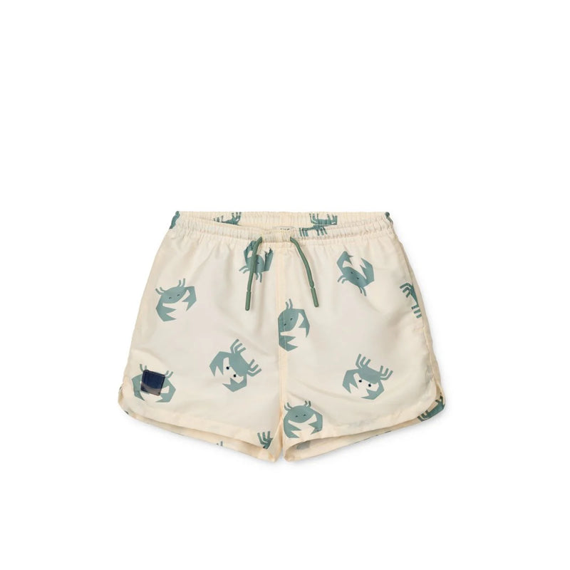 Liewood Aiden Printed Board Shorts Crab / Sandy- Swanky Boutique Malta 