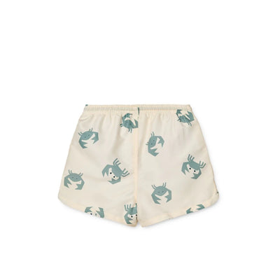 Liewood Aiden Printed Board Shorts Crab / Sandy- Swanky Boutique Malta 