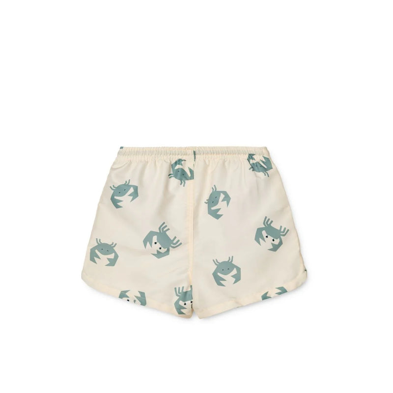 Liewood Aiden Printed Board Shorts Crab / Sandy- Swanky Boutique Malta 