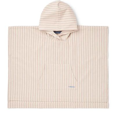 Hooded Towel -Poncho Kaiden - Stripe Sorbet Rose / Creme de la creme