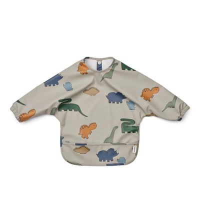 Liewood Merle Printed Cape Bib Dinosaurs Mist-Swanky Boutique