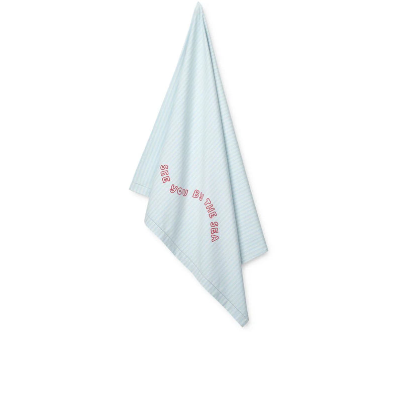 Paige Beach Towel- Pure Sky /Creme de la creme