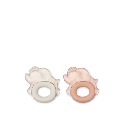 Liewood Rita Elephant Cooling Teether 2-Pack - Pale Tuscany Sandy - Swanky Boutique