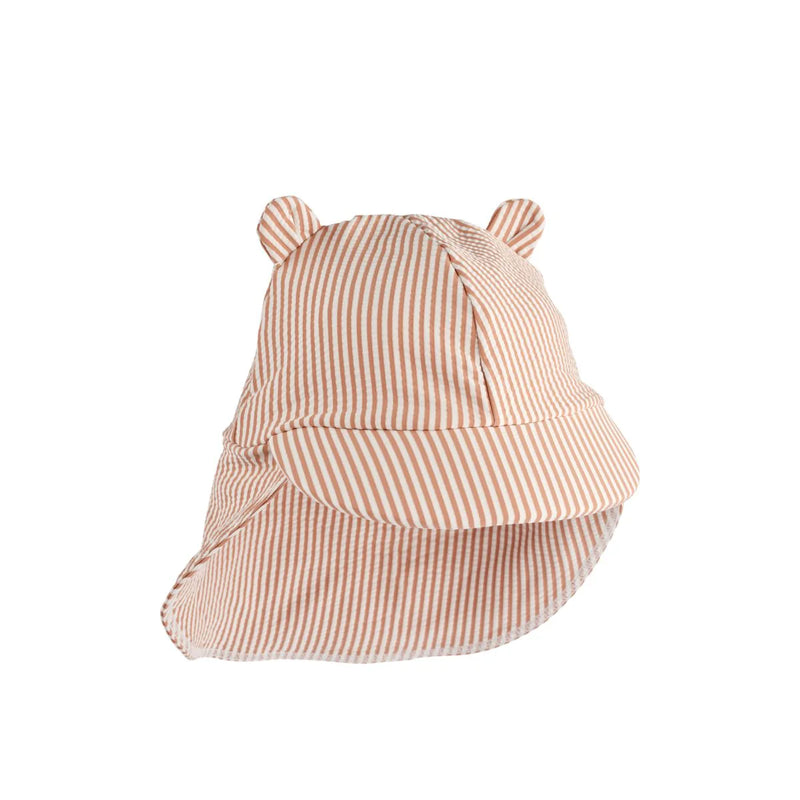 Liewood Senia seersucker sun hat Y/D stripe Pale tuscany / Creme de la creme Swanky Boutique Malta