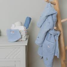 Little Dutch Bathrobe embroidered Blue - Swanky Boutique