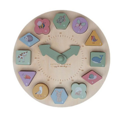 Little Dutch Puzzle Clock Little Farm - Swanky Boutique Malta