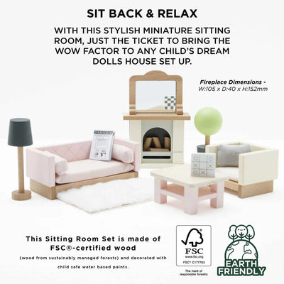 Le Toy Van - Wooden Doll House Sitting Room Furniture Set - Swanky Boutique