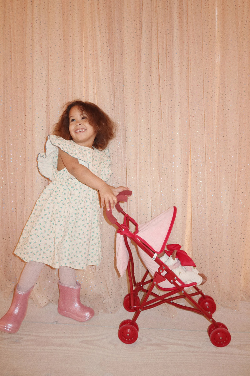 Konges Sloejd - zoe lulu doll stroller - strawberry ice - Swanky Boutique