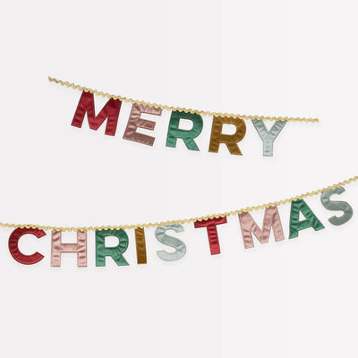 Meri Meri Merry Christmas Velvet Pennant Garland - Swanky Boutique