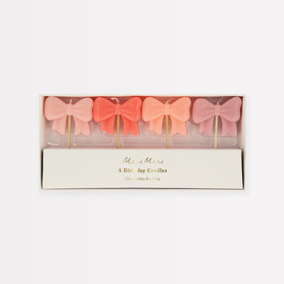 Meri Meri Pink Bow Candles - Swanky Boutique