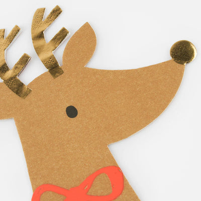 Meri Meri Reindeer With Red Bow - Swanky Boutique 