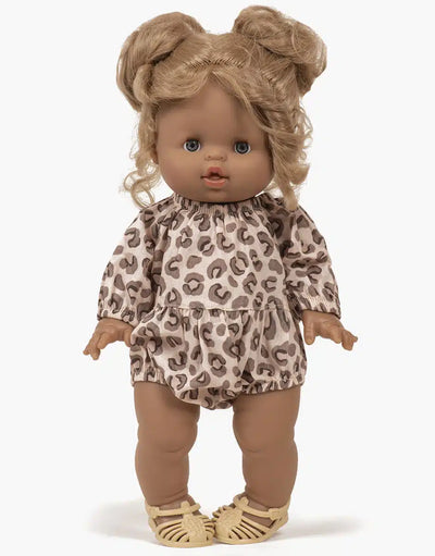 Doll's Clothing for Minikane 34cm Dolls - Romper Long Sleeves Animal Print