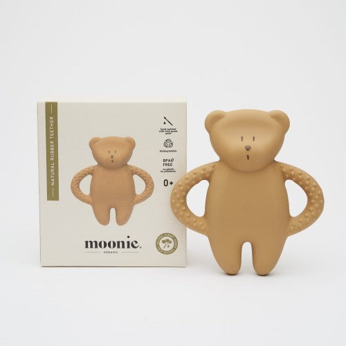 Moonie Natural Rubber Teether Cappuccino - Swanky Boutique 