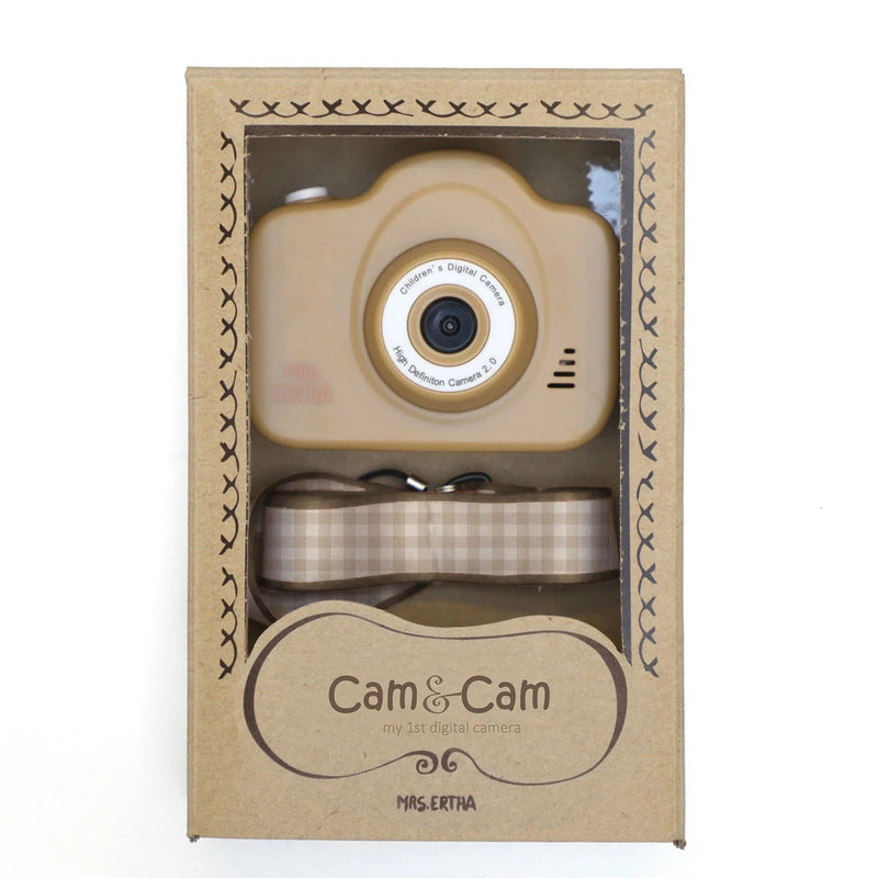 Mrs Ertha Peanut Soft Squares Cam Cam Camera - Swanky Boutique 