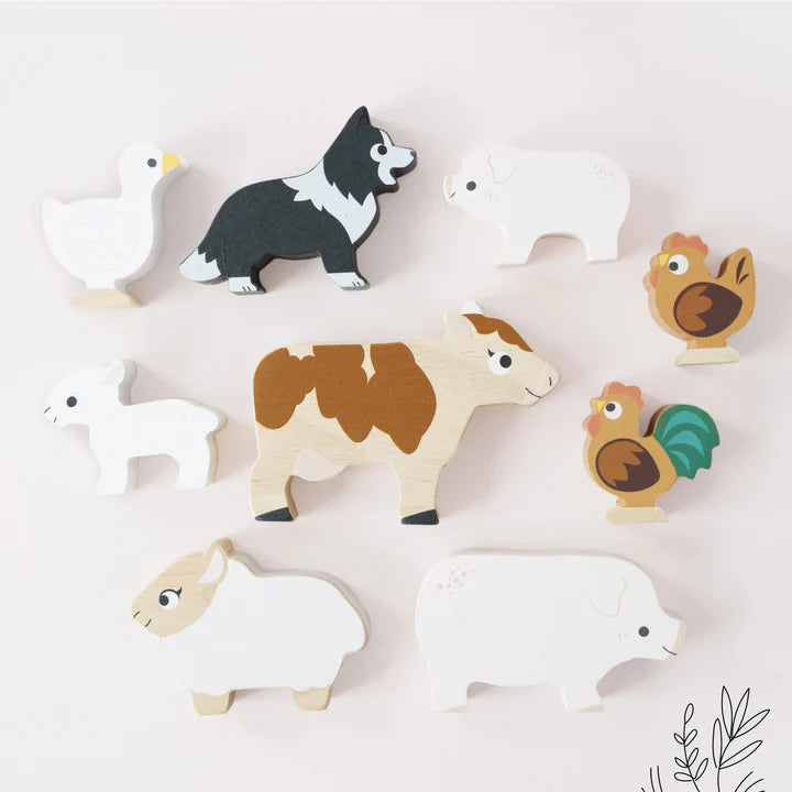 Stacking Animals Bag 10 Pieces Farmyard Swanky Boutique