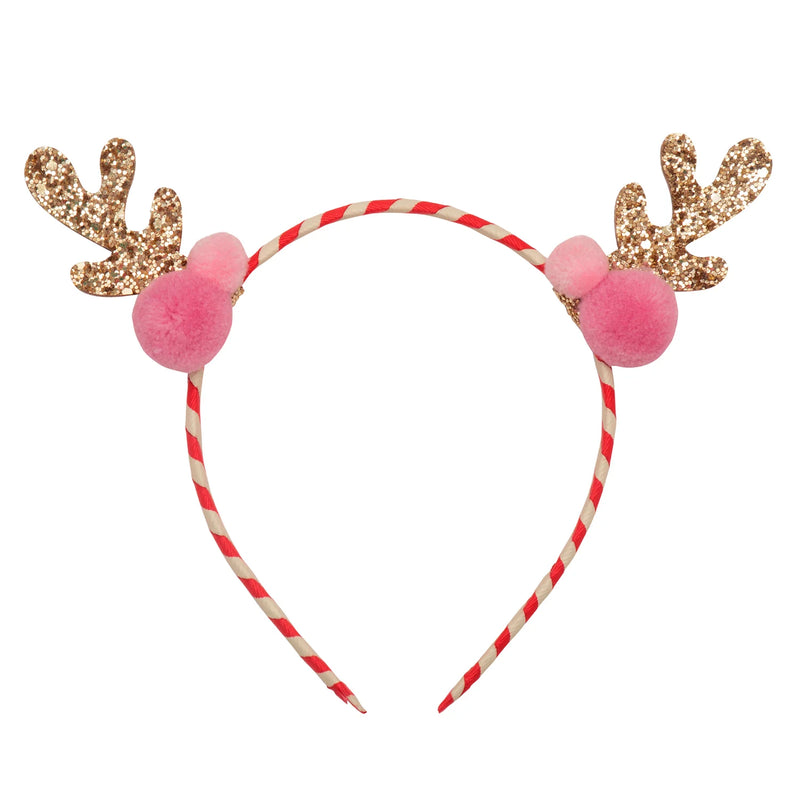 Rockahula Kids Stripy Pom Pom Reindeer Headband - Swanky Boutique