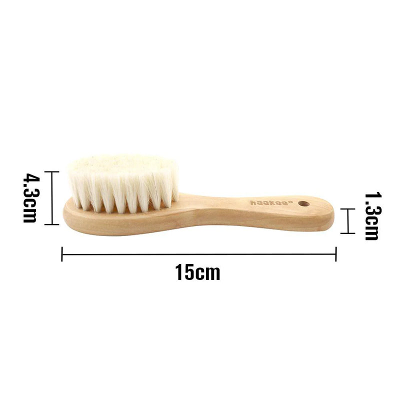 Goat Wool Baby Hair Brush & Comb Set