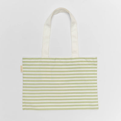 SunnyLife-Beach Bag, Kids Canvas- Duck Sage Stripe-Swanky Boutique Malta 