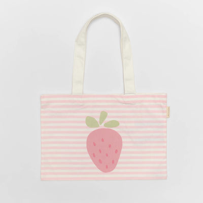 SunnyLife-Beach Bag, Kids Canvas-Strawberry Sunshine,Pink Stripe-Swanky Boutique Malta 