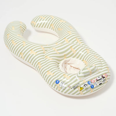 SunnyLife-Float Together Baby Seat - Duck Sage Stripe (1-2 Years)-Swanky Boutique Malta 