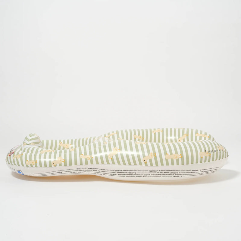 SunnyLife-Float Together Baby Seat - Duck Sage Stripe (1-2 Years)-Swanky Boutique Malta 