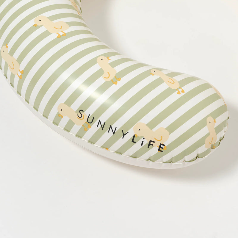 SunnyLife-Float Together Baby Seat - Duck Sage Stripe (1-2 Years)-Swanky Boutique Malta 