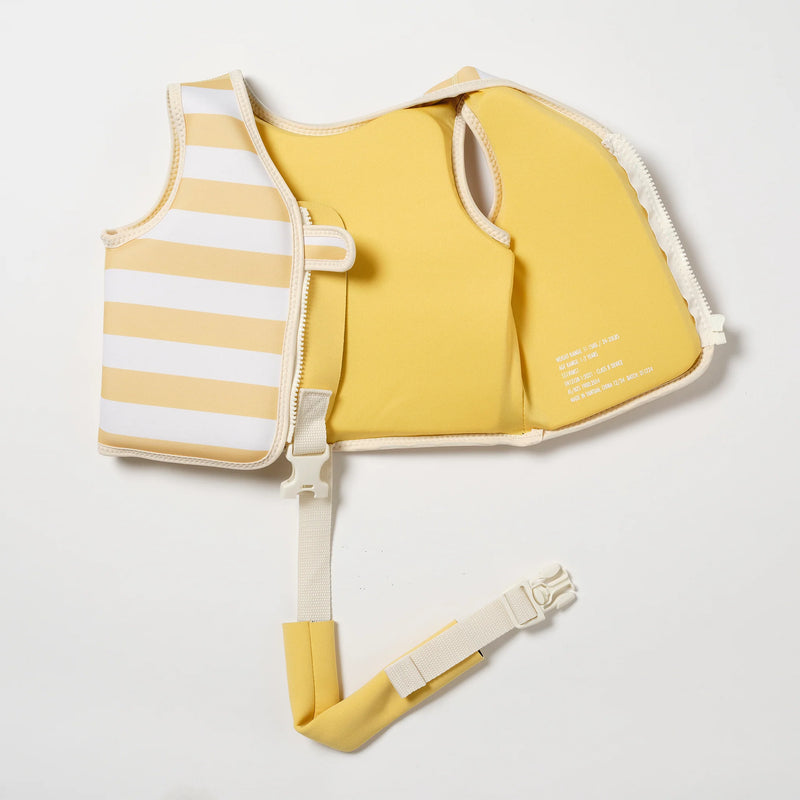 SunnyLife-Swim Vest - Sid the Seagull,Mustard Stripe-Swanky Boutique Malta 