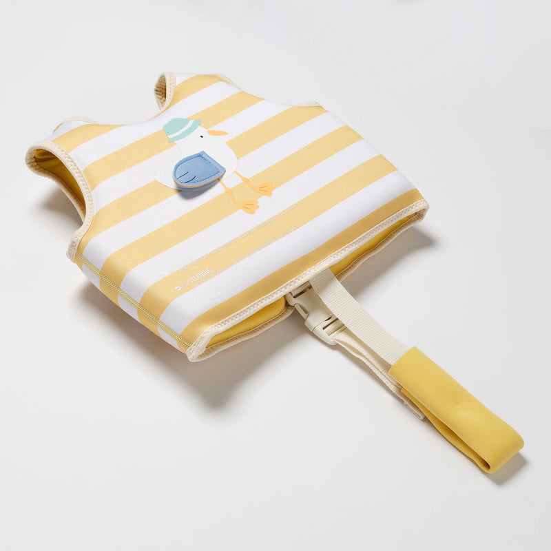 SunnyLife-Swim Vest - Sid the Seagull,Mustard Stripe-Swanky Boutique Malta 