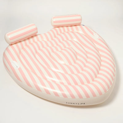 SunnyLife-Twin Lie-On Float - Stole My Heart,Pink Stripe-Swanky Boutique Malta