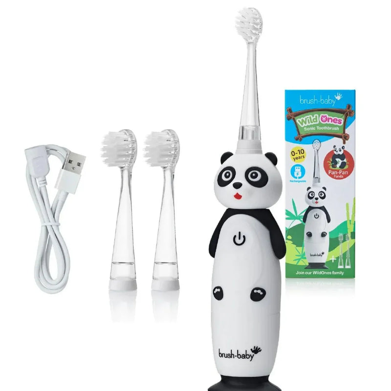 Brush Baby - WildOnes™ Panda Kids Electric Rechargeable Toothbrush- Swanky Boutique