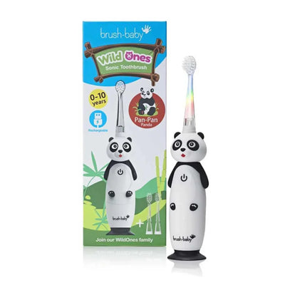 Brush Baby - WildOnes™ Panda Kids Electric Rechargeable Toothbrush- Swanky Boutique