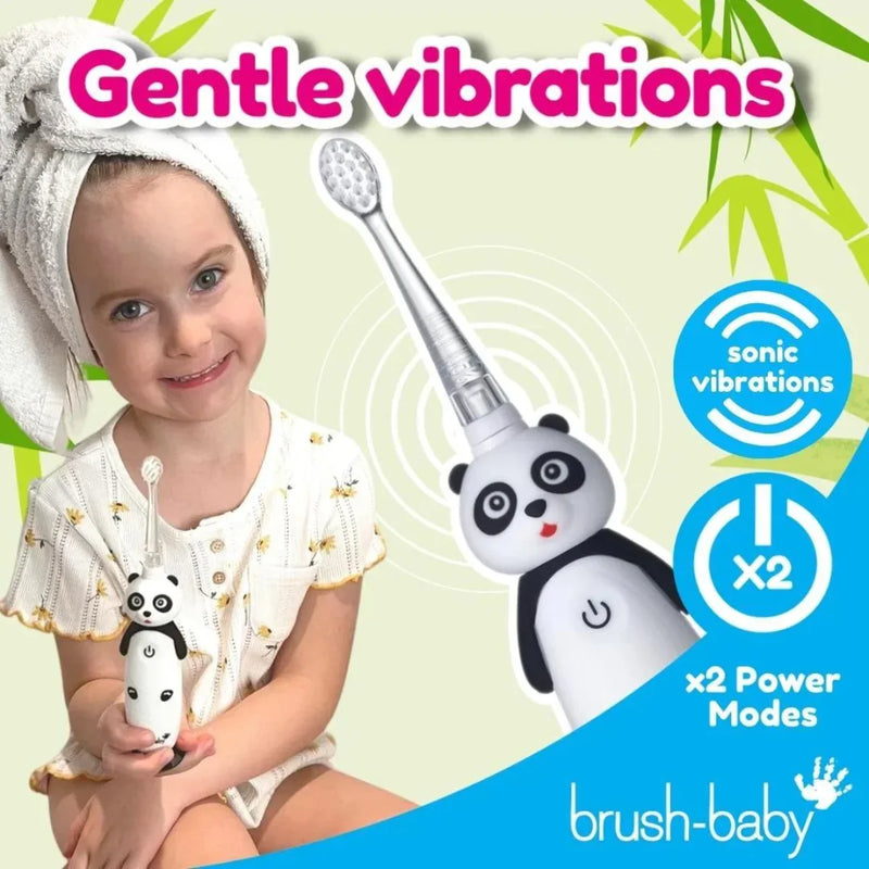 Brush Baby - WildOnes™ Panda Kids Electric Rechargeable Toothbrush- Swanky Boutique