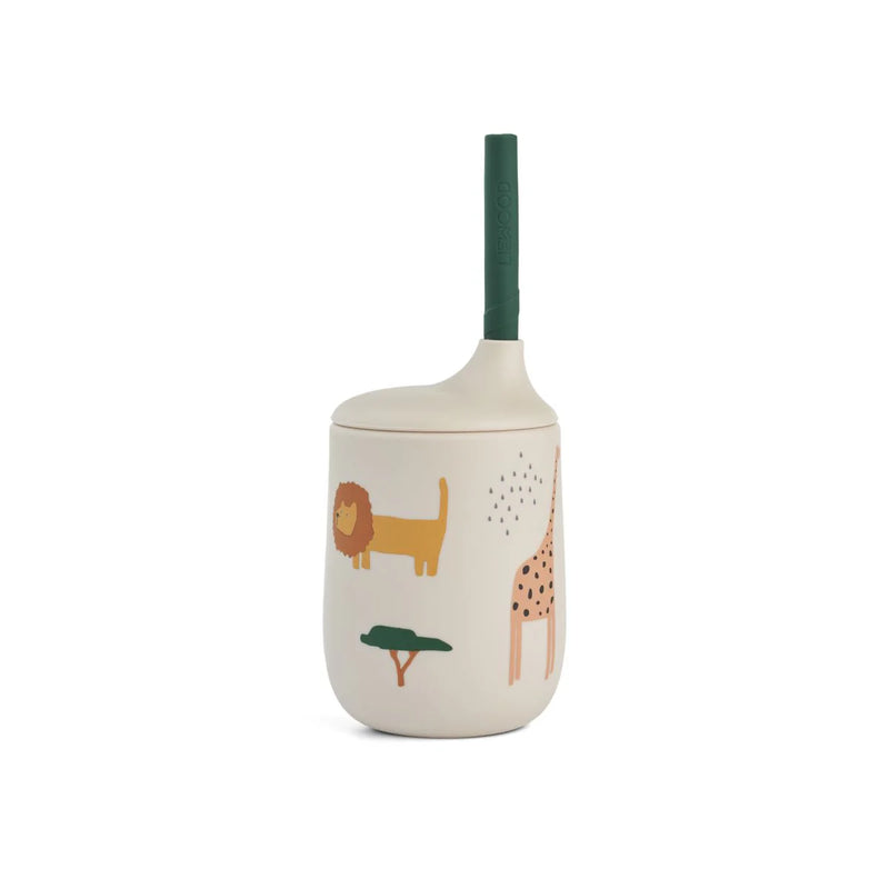 Liewood - ELLIS PRINTED SIPPY CUP SAFARI SANDY MIX - Swanky Boutique