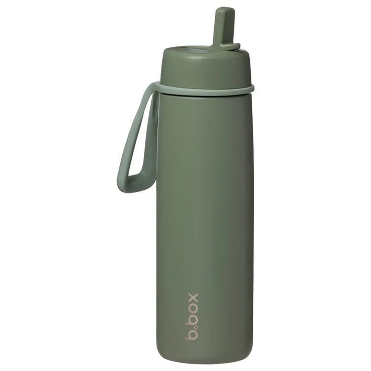 b.box 690mL insulated flip top bottle - Olive - Swanky Boutique