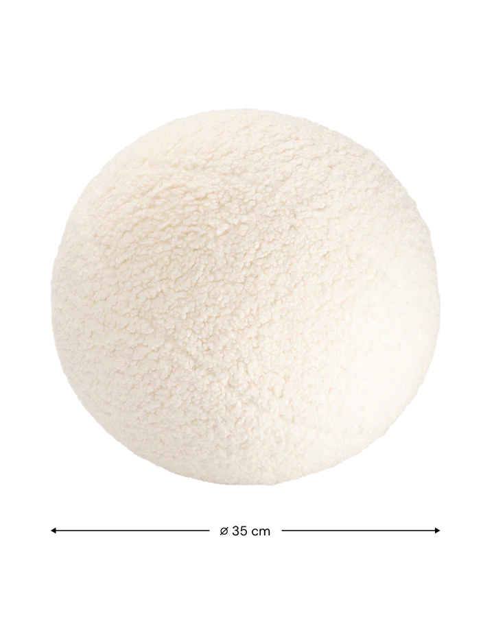 Wigiwama - Cream White Ball Cushion - Swanky Boutique