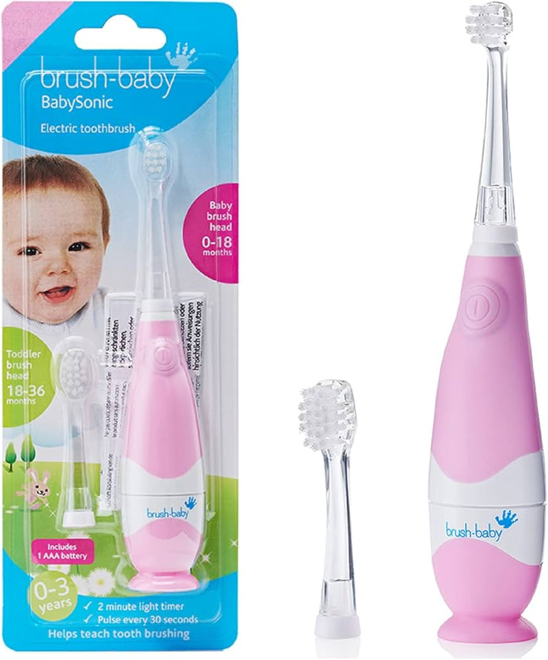 brush baby babysonic electric toothbrush pink - Swanky Boutique