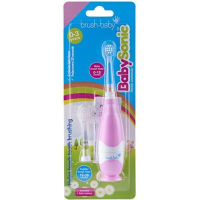 brush baby babysonic electric toothbrush pink - Swanky Boutique