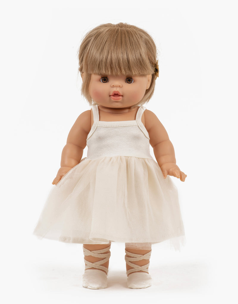 Minikane Dolls Clothing    Rosella tutu in ecru jersey and milk tulle - Swanky Boutique