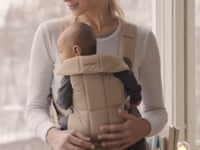 BabyBjorn Baby Carrier Mini, Woven - Beige - Swanky Boutique