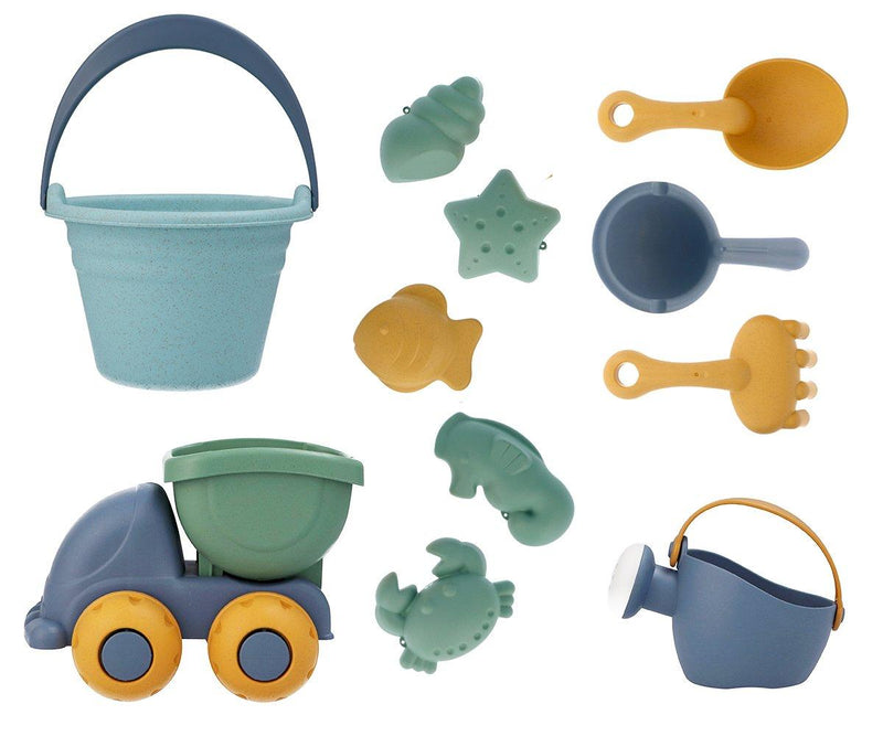 Beach Set (Bioplastic) 12 Pieces - Ocean Blue