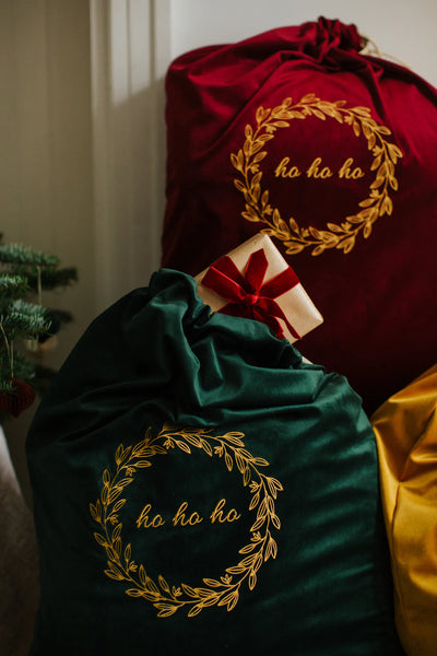 Betty's Home - Christmas Sack Velvet Green - Swanky Boutique