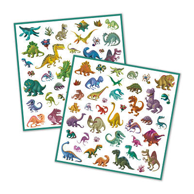 djeco - sticker sheets 160 stickers dinosaurs - swanky boutique malta