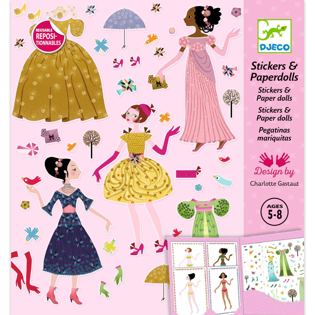 Stickers Paper Dolls Set Dresses of the 4 Seasons Swanky Boutique