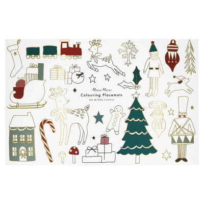 meri meri - colouring placemats christmas - swanky boutique malta