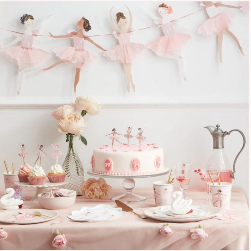 meri meri - party cups 8 pack ballerina - swanky boutique malta